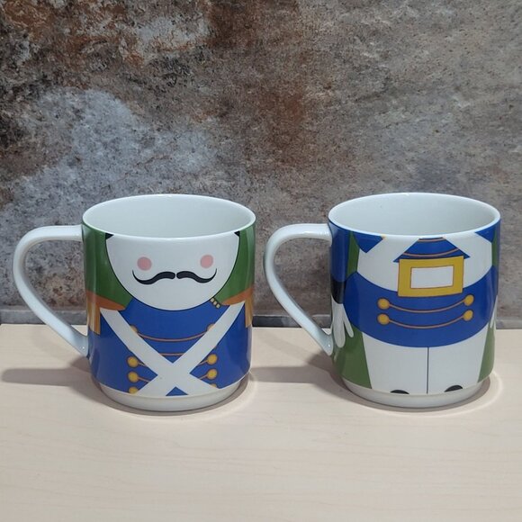 Maxwell & Williams Two Stackable Mugs Nutcracker Toy Soldier You're A Doll Coll - Picture 3 of 11